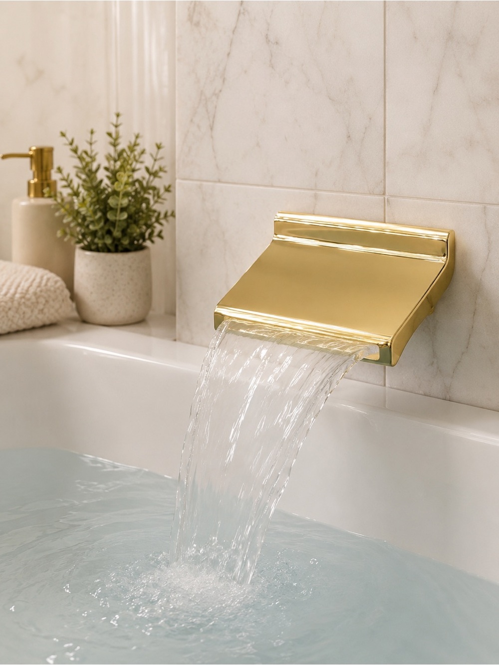 Kingston Milano Polished Brass Roman Tub Faucet New in Box